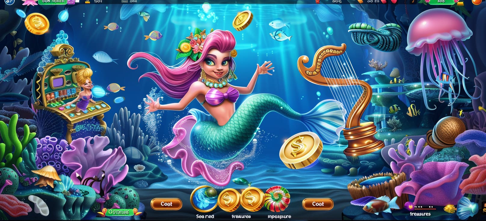 Caça-níqueis de sereia online com tesouros do mar no 899g cassino