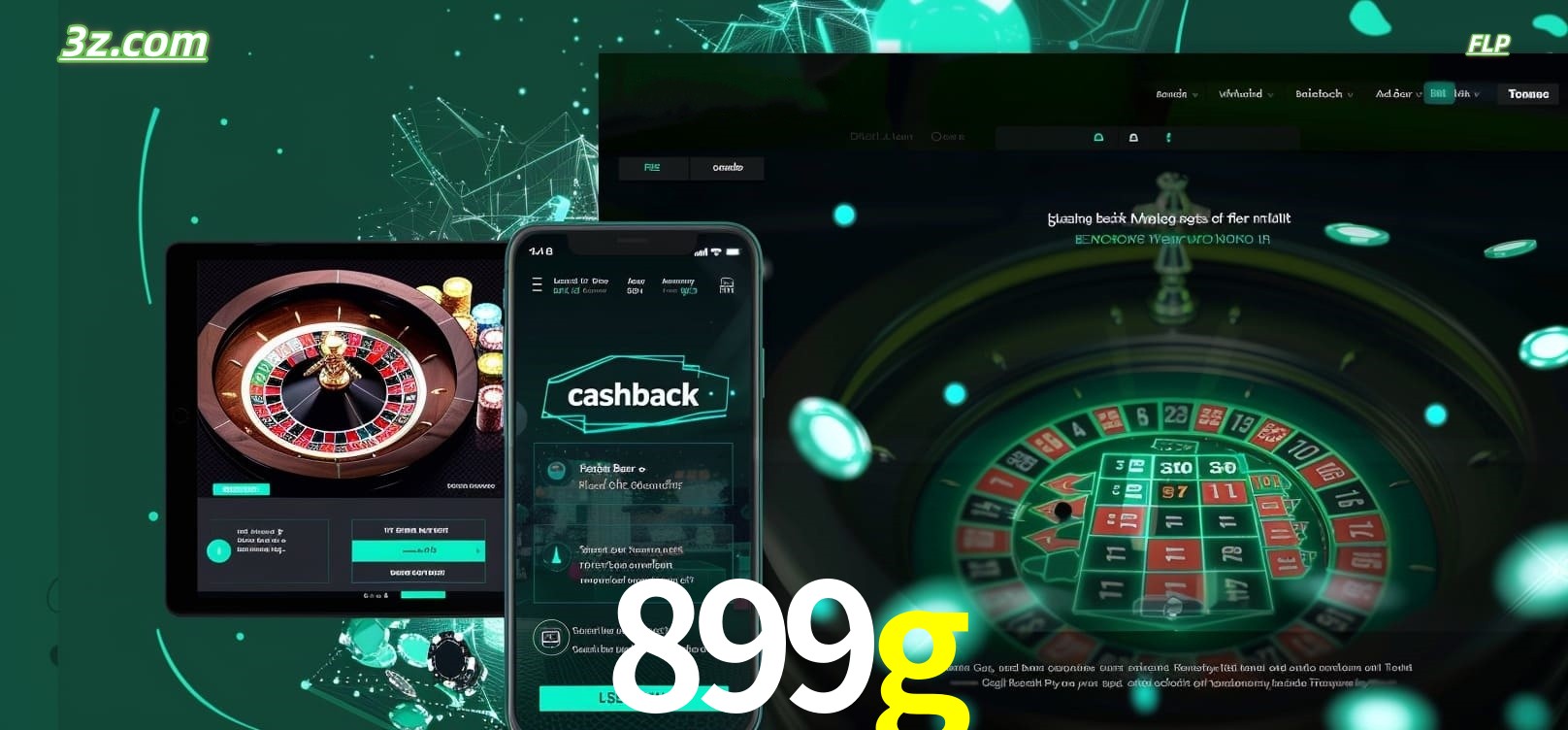 Jogue roleta em dispositivos móveis e desktop com 899g